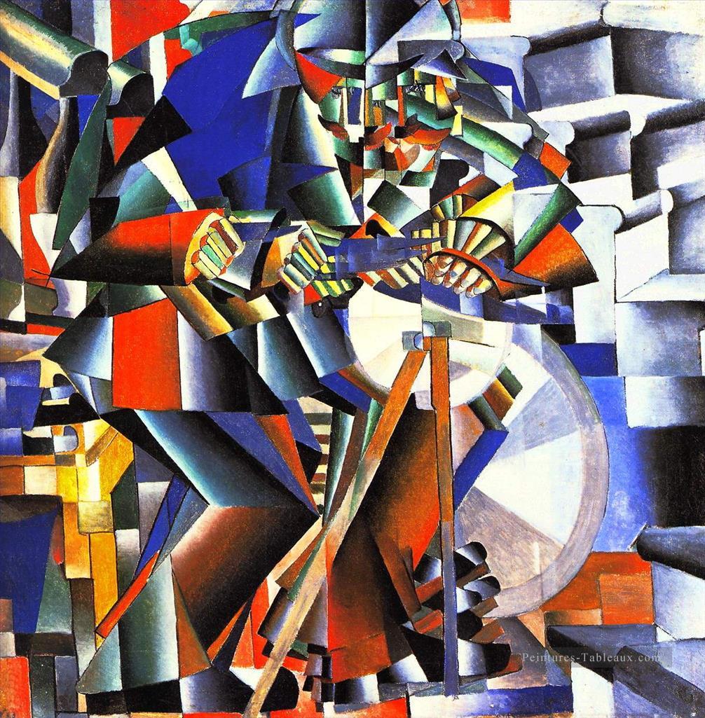 le couteaugrinder 1912 Kazimir Malevich cubisme abstrait Peintures à l'huile